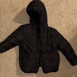 Kids Black Puffer Jacket